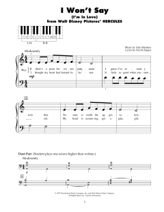 I Won't Say von Alan Menken (Download) 