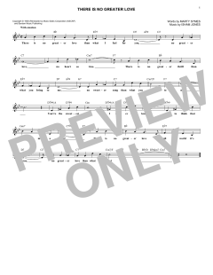 (There Is) No Greater Love von Isham Jones (Download) 