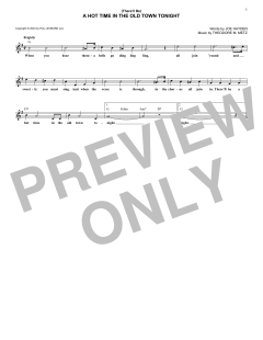 (There'll Be) A Hot Time In The Old Town Tonight von Theodore M. Metz (Download) 