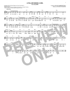 A Fellow Needs A Girl von Richard Rodgers (Download) 