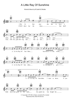 A Little Ray Of Sunshine von Brian Cadd (Download) 
