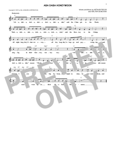 Aba Daba Honeymoon von Arthur Fields (Download) 