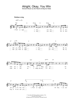 Alright, Okay, You Win von Peggy Lee (Download) 