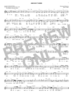 And So It Goes von Billy Joel (Download) 