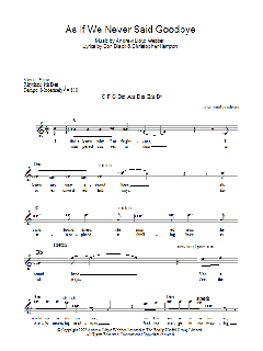As If We Never Said Goodbye von Andrew Lloyd Webber (Download) 