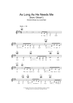 As Long As He Needs Me von Lionel Bart (Download) 