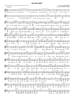 Be Our Guest von Alan Menken (Download) 
