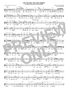 Can You Feel The Love Tonight von Elton John (Download) 