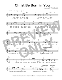 Christ Be Born In You von Randy Cox (Download) 