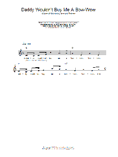 Daddy Wouldn't Buy Me A Bow-Wow von Joseph Tabrar (Download) 