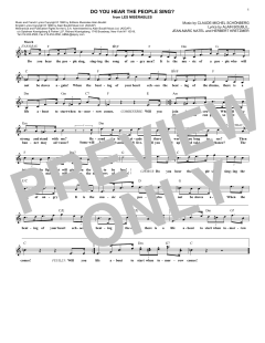 Do You Hear The People Sing? von Alain Boublil (Download) 