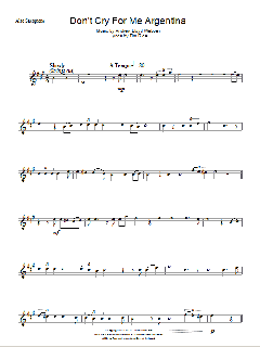 Don't Cry For Me Argentina von Andrew Lloyd Webber (Download) 