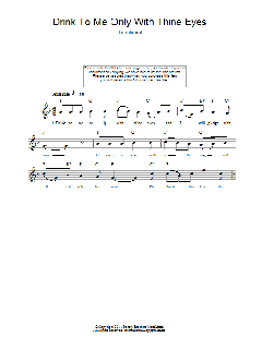 Drink To Me Only With Thine Eyes von Traditional (Download) 