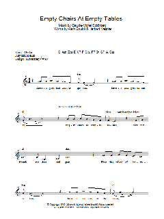 Empty Chairs At Empty Tables von Alain Boublil (Download) 