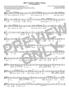 Empty Chairs At Empty Tables von Alain Boublil (Download) 