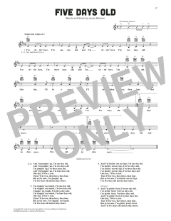 Five Days Old von The Laurie Berkner Band (Download) 