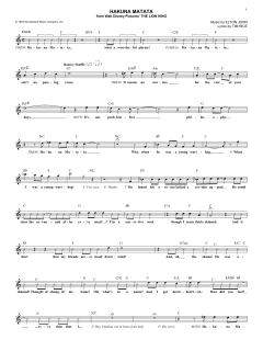 Hakuna Matata von Elton John (Download) 