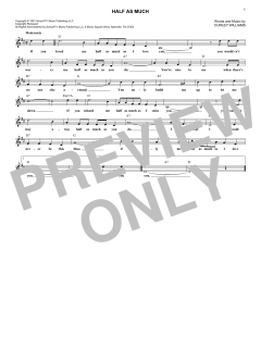 Half As Much von Patsy Cline (Download) 