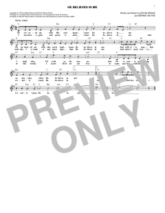 He Believes In Me von Bernie Wayne (Download) 