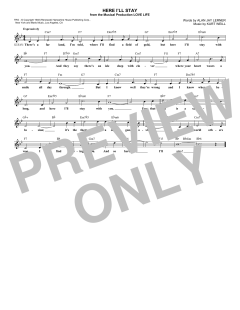 Here I'll Stay von Alan Jay Lerner (Download) 