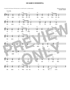 His Name Is Wonderful (Download) 