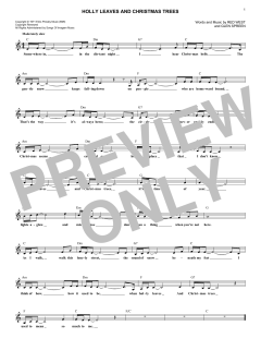 Holly Leaves And Christmas Trees von Elvis Presley (Download) 