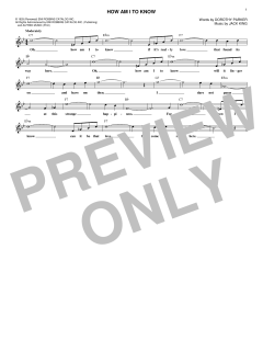 How Am I To Know von Dorothy Parker (Download) 