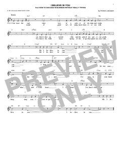 I Believe In You von Frank Loesser (Download) 