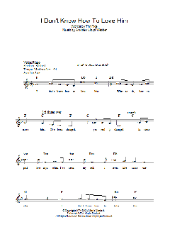 I Don't Know How To Love Him von Andrew Lloyd Webber (Download) 