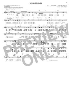 I Wanna Be Loved von Billy Rose (Download) 