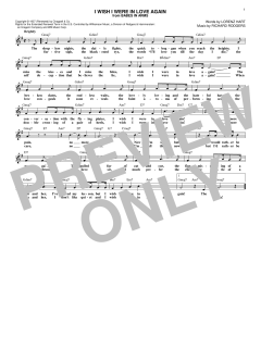 I Wish I Were In Love Again von Lorenz Hart (Download) 