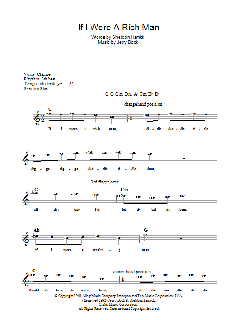 If I Were A Rich Man von Jerry Bock (Download) 