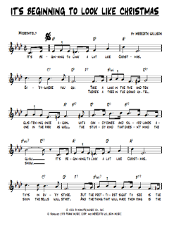 It's Beginning To Look Like Christmas von Meredith Willson (Download) 