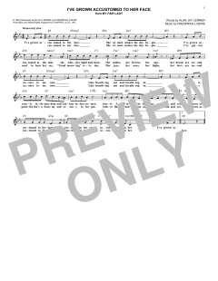 I've Grown Accustomed To Her Face von Alan Jay Lerner (Download) 
