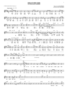 King Of New York von Alan Menken (Download) 