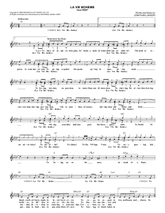 La Vie Boheme von Jonathan Larson (Download) 