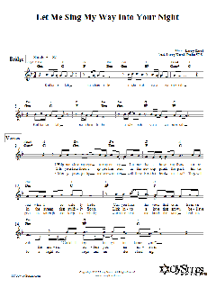 Let Me Sing My Way Into Your Night von Larry Karol (Download) 