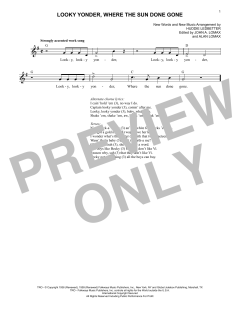 Looky Yonder, Where The Sun Done Gone von Lead Belly (Download) 