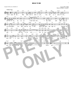 Mean To Me von Fred E. Ahlert (Download) 