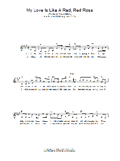 My Love Is Like A Red, Red Rose von Traditional (Download) 