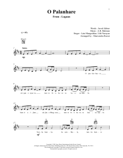 O Palanhare von A. R. Rahman (Download) 