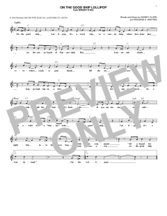 On The Good Ship Lollipop von Richard A. Whiting (Download) 