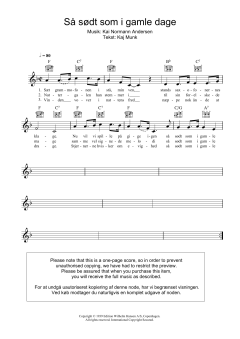 Sa Sodt Som I Gamle Dage von Kai Normann Andersen (Download) 