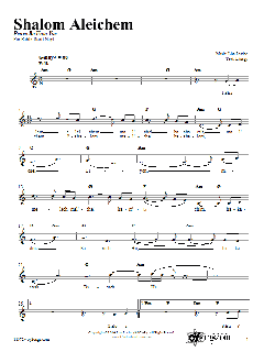 Shalom Aleichem von Lisa Levine (Download) 