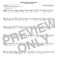 Sixteen Going On Seventeen von Richard Rodgers (Download) 