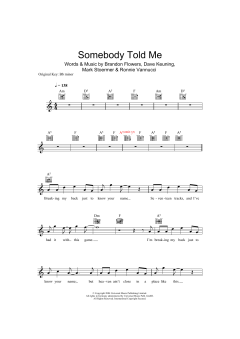 Somebody Told Me von The Killers (Download) 