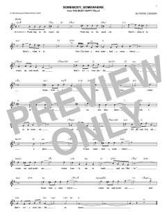 Somebody, Somewhere von Frank Loesser (Download) 