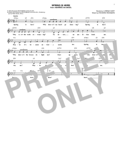 Spring Is Here von Richard Rodgers (Download) 