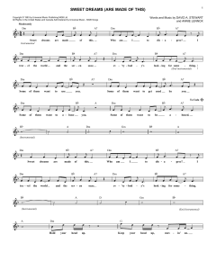 Sweet Dreams von Eurythmics (Download) 