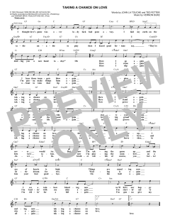 Taking A Chance On Love von Ted Fetter (Download) 